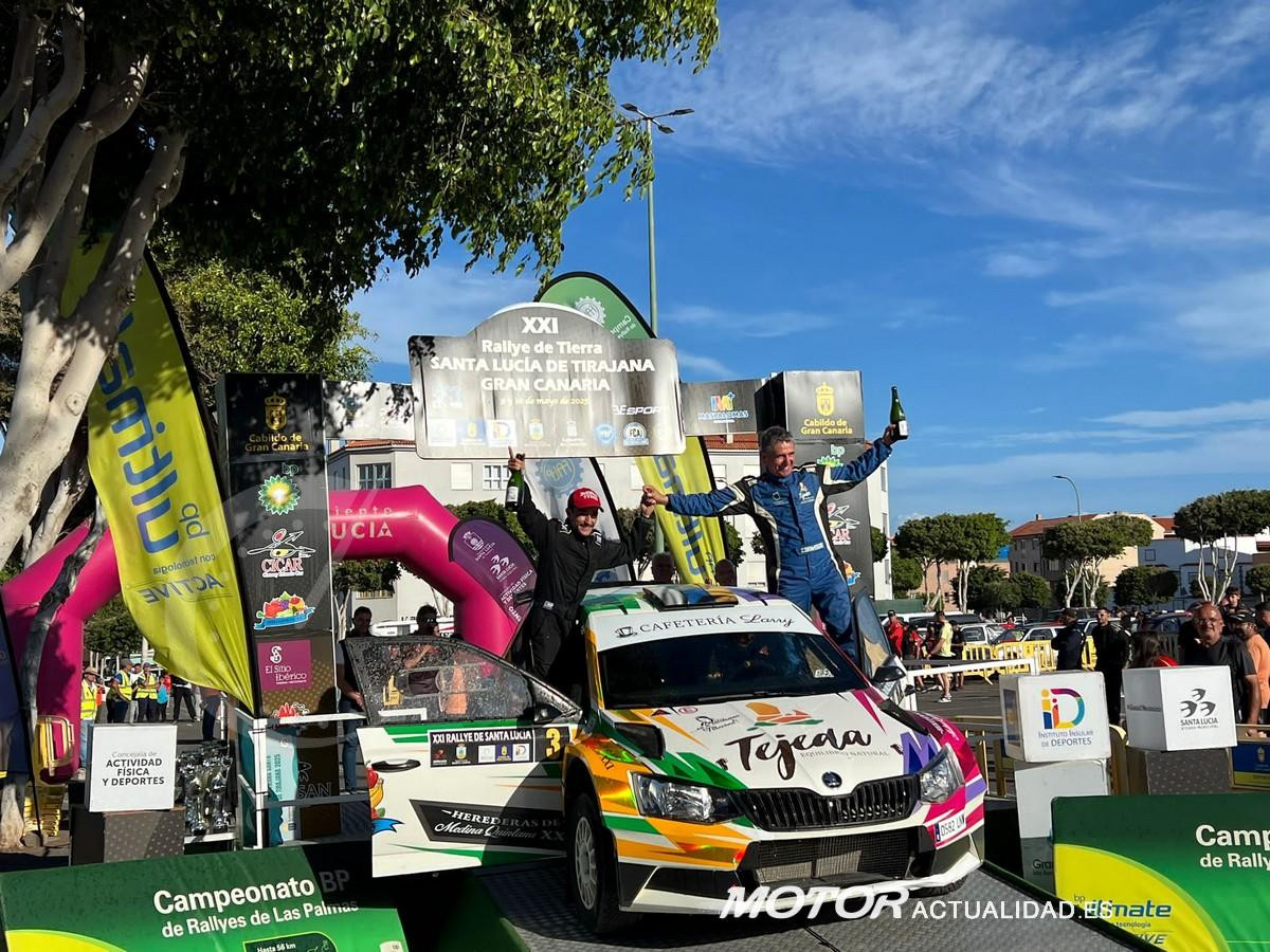 Juan Carlos Quintana.podio ganador Rally Santa Lucia