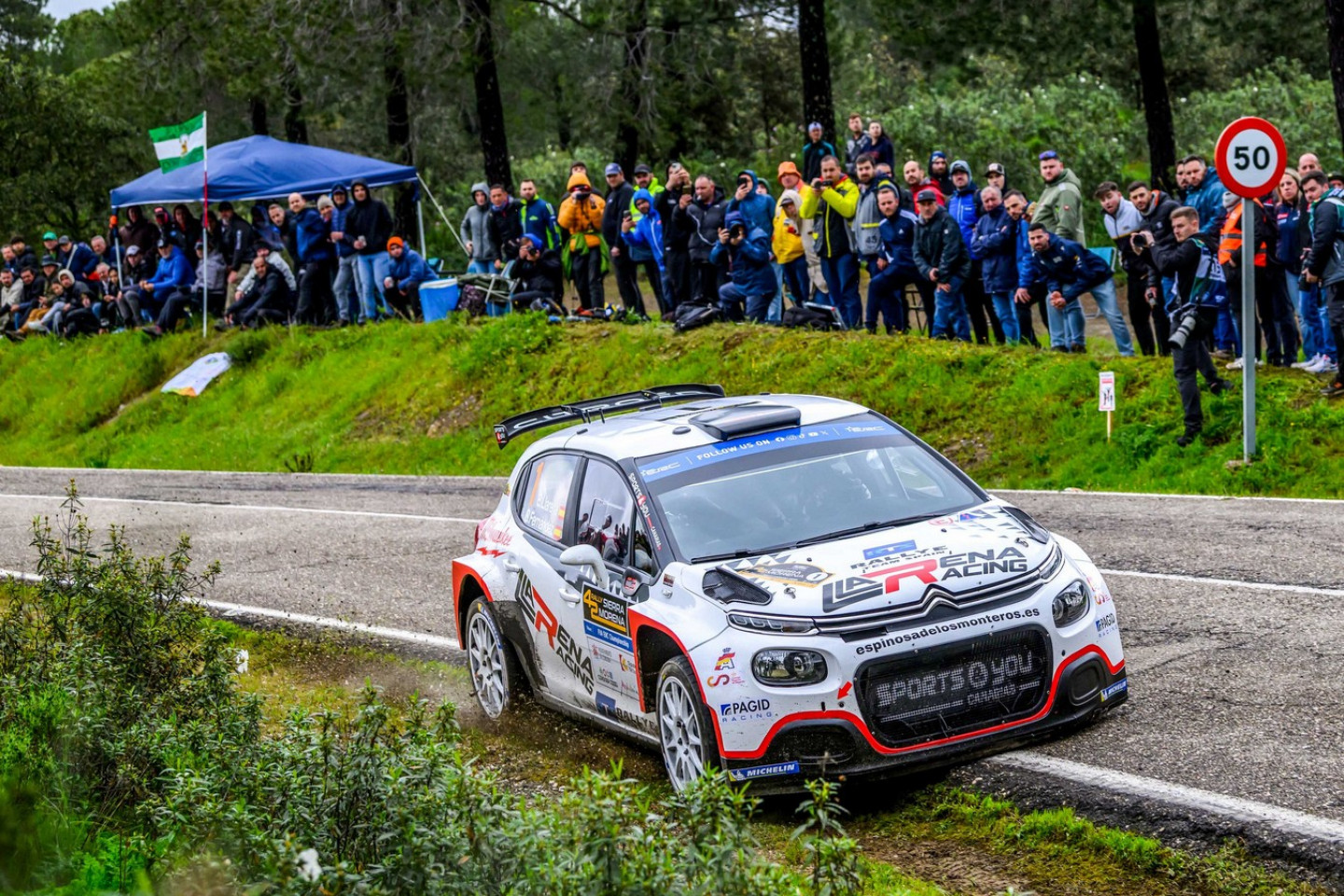Efren LLARENA during the FIA European Rally Championship in Cordoba, Spain on April 04,2025 // @World / Red Bull Content Pool // SI202504040828 // Usage for editorial use only // Efren LLARENA