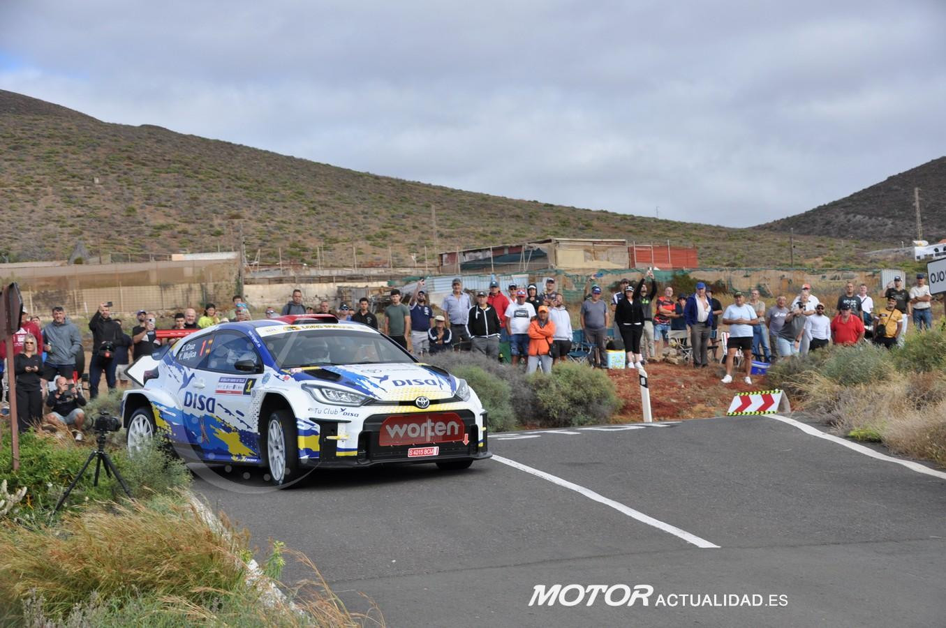 Enrique Cruz-Yeray Mujica, Toyota GR Yaris Rally2, en el curce de Cuatro Puertas con Ojos de Garza